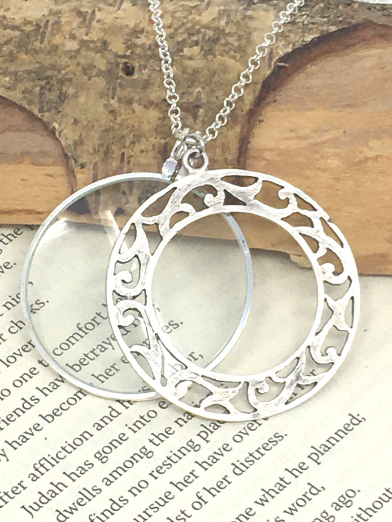 Loupe Necklace Monocle Necklace Magnifying Glass Necklace Long Necklace