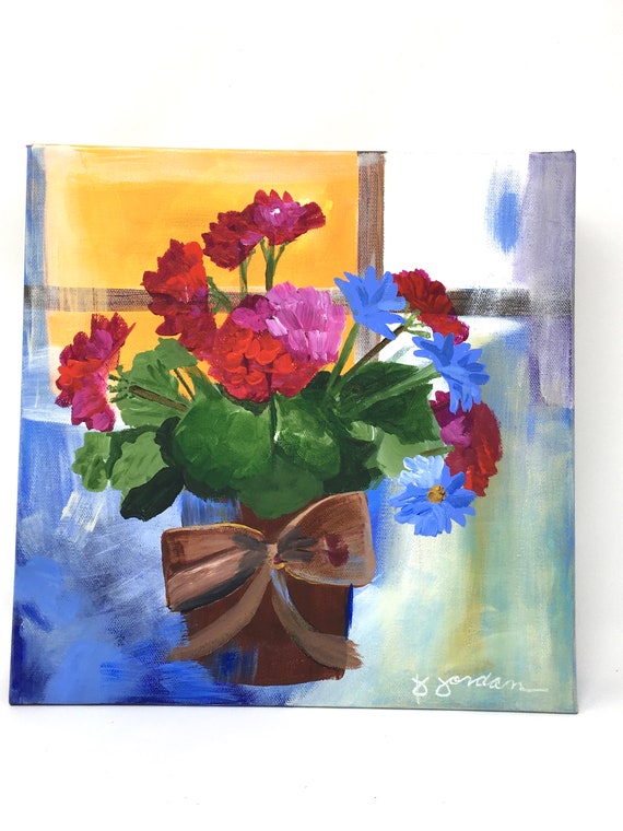 Original Painting, Original Floral Painting, Large Art, Hand Painted in US, Any Size