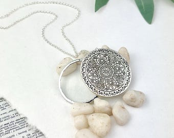 Sterling Silver Magnifying Necklace: 6X Magnification Pendant, 30" Chain
