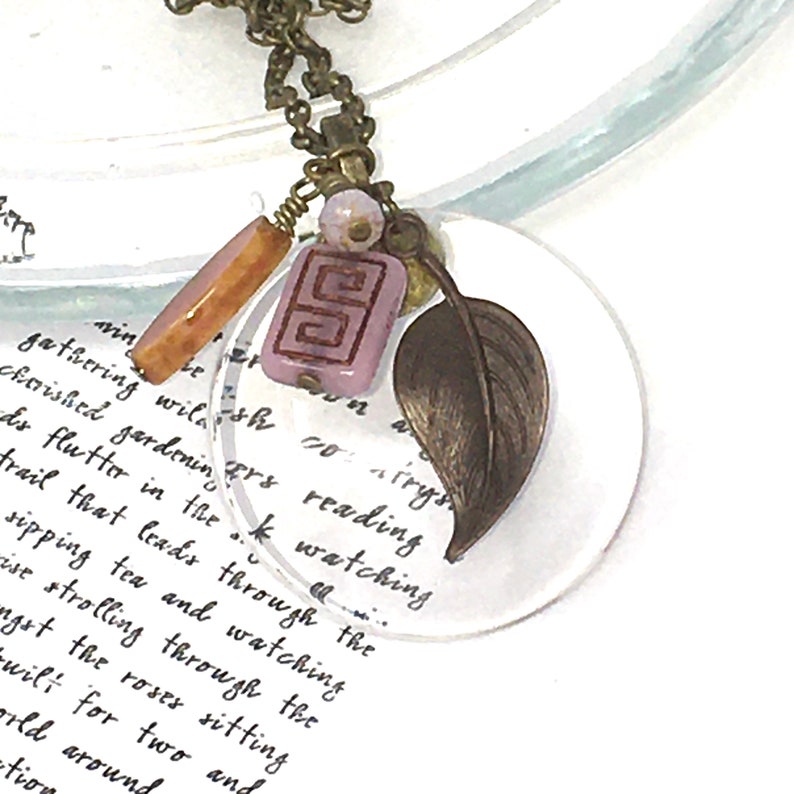 Magnifying Glass Necklace Monocle Necklace Long Necklace