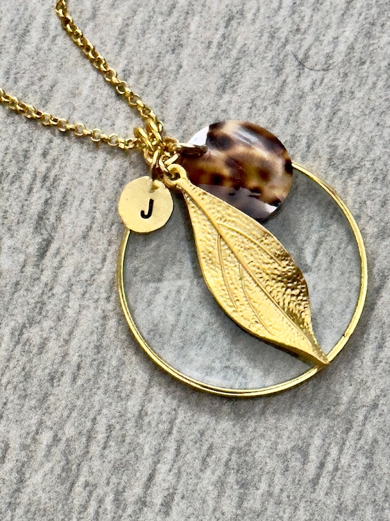 Gold Magnifying Glass Necklace, USA Handmade Pendant, 6X Lens