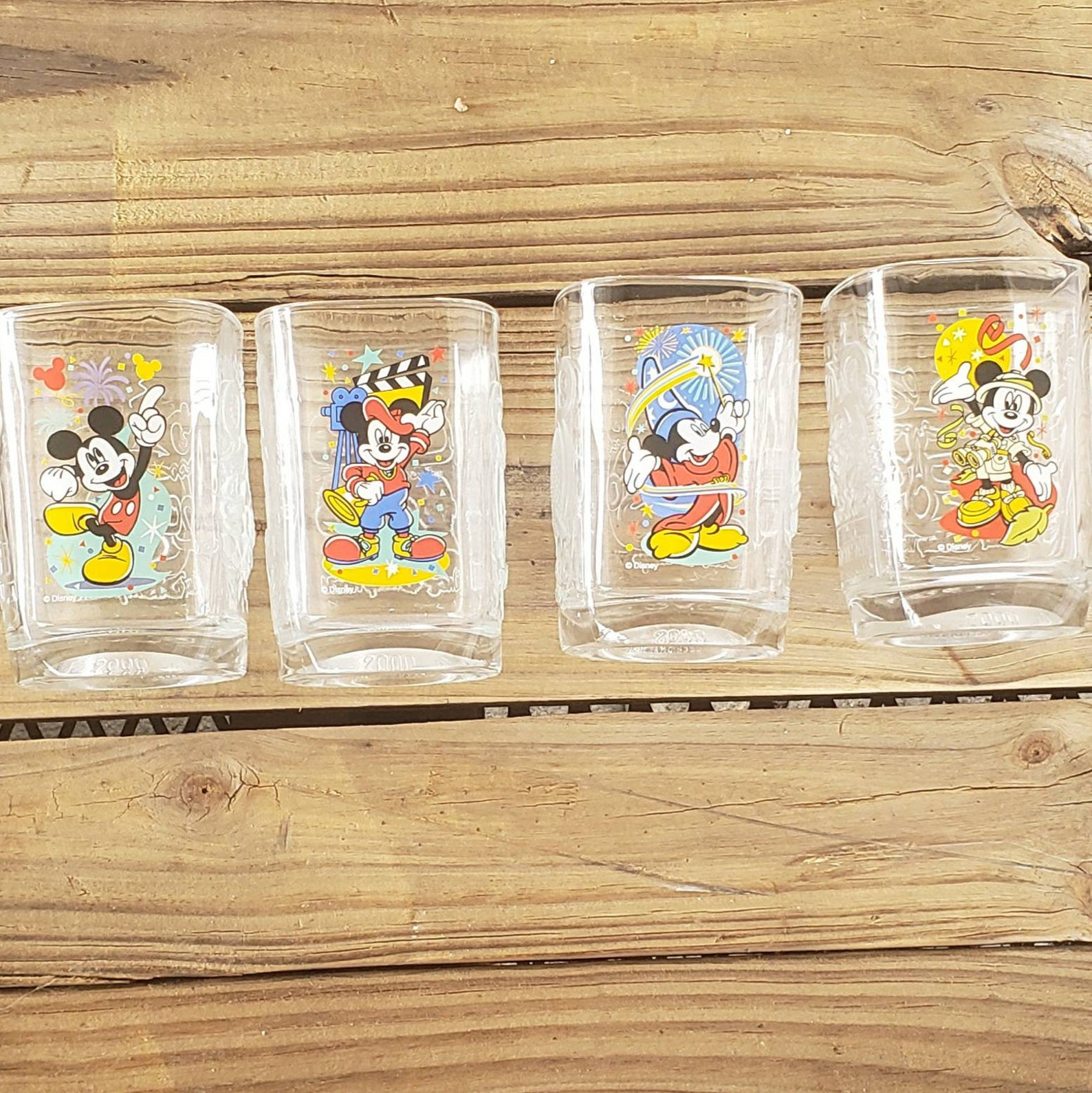 McDonald Disney Cup Set 4 Mickey Mouse Etsy