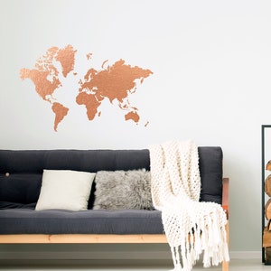 3D Wooden World Map, Multilayered Travel Map with States and