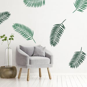 Tropical Wall Decal // Palm Leaf Decal / Tropical Decor / Farmhouse Decor / Plant Decals / Palm Leaf Decor Tropical Leaves Palm Tree Leaves