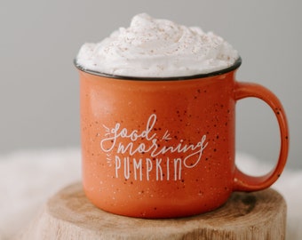 Fall Mug - Pumpkin Coffee Mug / Good Morning Pumpkin / Fall Coffee Mug / Pumpkin Spice Latte / Farmhouse Mug / Fall Decor Fall Mug