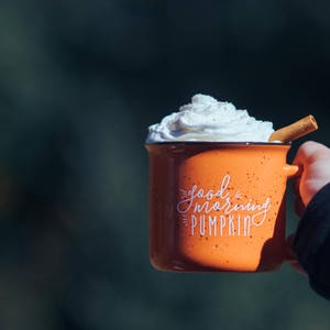 Pumpkin Mug Fall Decor / Campfire Mug / Rustic Decor / Good Morning Pumpkin / Fall Coffee Mug / Pumpkin Spice Latte / Gift for Friend image 4