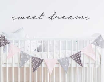 Sweet Dreams Nursery Wall Decals // Nursery Wall Decal / Nursery Decor / Dream Decal / Baby Room Decor / Little Girls Room / Kids Room Decal