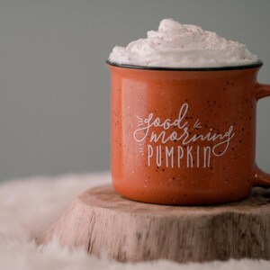 Pumpkin Mug Fall Decor / Campfire Mug / Rustic Decor / Good Morning Pumpkin / Fall Coffee Mug / Pumpkin Spice Latte / Gift for Friend image 6