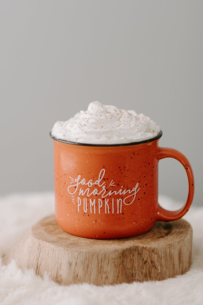 Fall Mug Pumpkin Coffee Mug / Good Morning Pumpkin / Fall Coffee Mug / Pumpkin Spice Latte / Farmhouse Mug / Fall Decor Fall Mug image 1