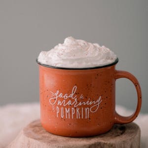 Fall Mug Pumpkin Coffee Mug / Good Morning Pumpkin / Fall Coffee Mug / Pumpkin Spice Latte / Farmhouse Mug / Fall Decor Fall Mug image 8