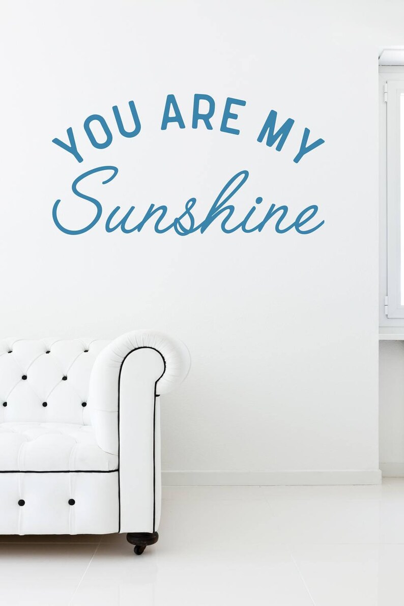 You Are My Sunshine Vinyl Decal Wall Decals Nursery / Etsy