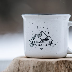 Adventure Campfire Mug // Farmhouse Mug / Travel Buddies / Let's Take A Trip / Wanderlust / Travel Gift / Adventure Gift / Adventure Awaits image 4