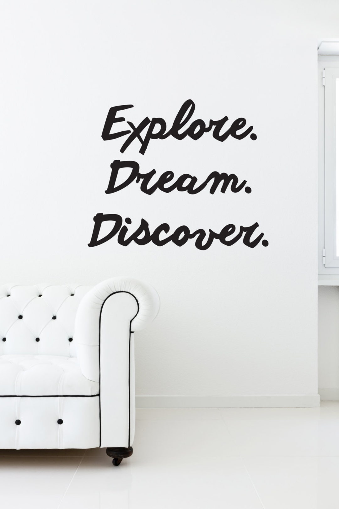 Explore Dream Discover - Vinyl Wall Decal Wanderlust Home Decor ...