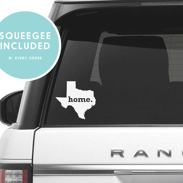 Texas Home Car Decal - Texas Car Decal Texas Home Car Sticker Texas Home Decor Texas Native Gift Texas State Car Sticker Texas Home Sign