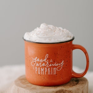 Pumpkin Mug Fall Decor / Campfire Mug / Rustic Decor / Good Morning Pumpkin / Fall Coffee Mug / Pumpkin Spice Latte / Gift for Friend image 3