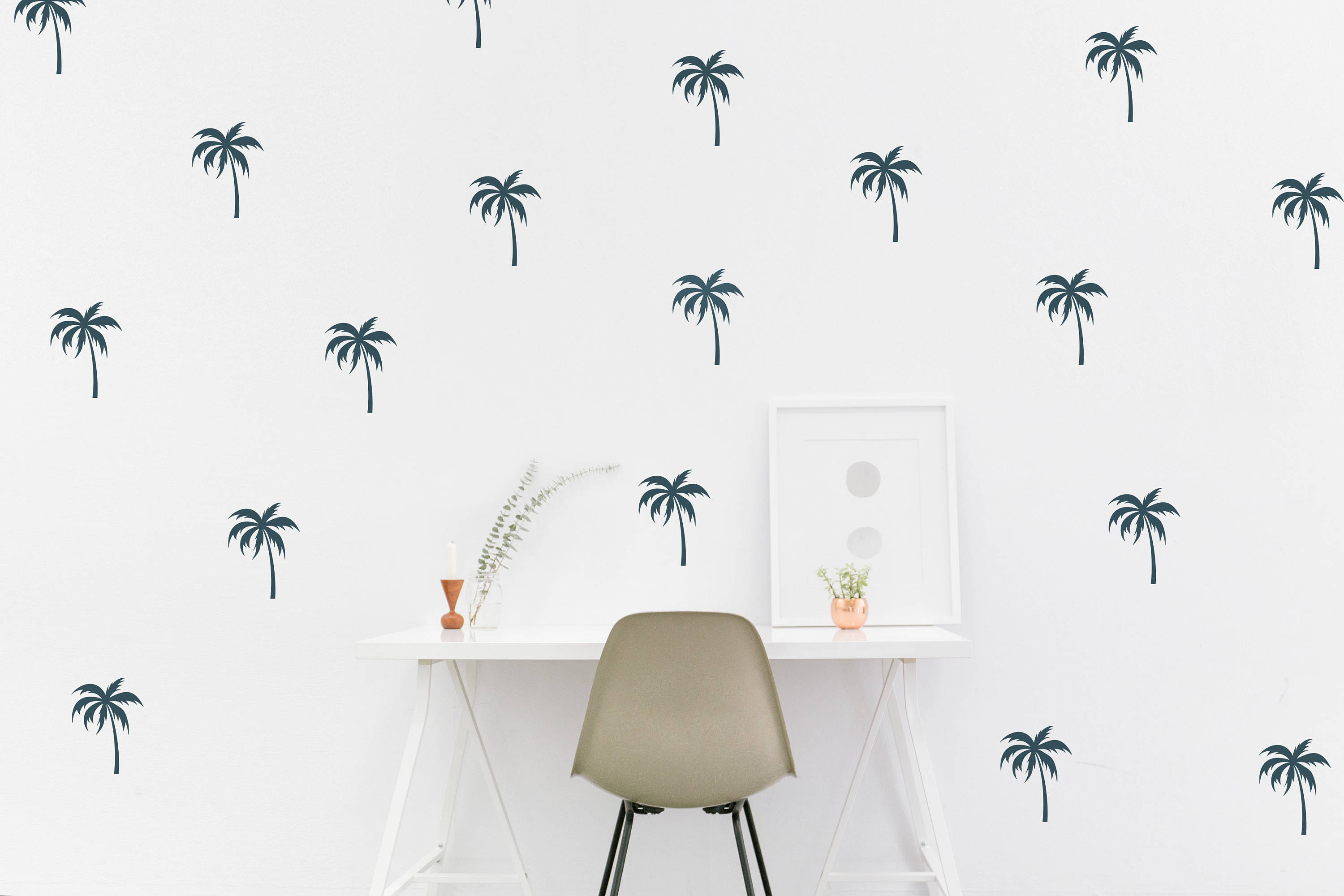 Mini Palm Tree Wall Decal Tropical Decor Bedroom Wall Etsy