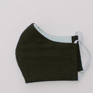 3 Layer Face Mask // Black Face Mask - Duckbill Face Mask - Protective Face Mask - Washable Facemask - Cotton Face Mask - Made in the USA