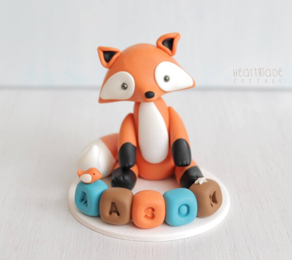 fox baby shower cake