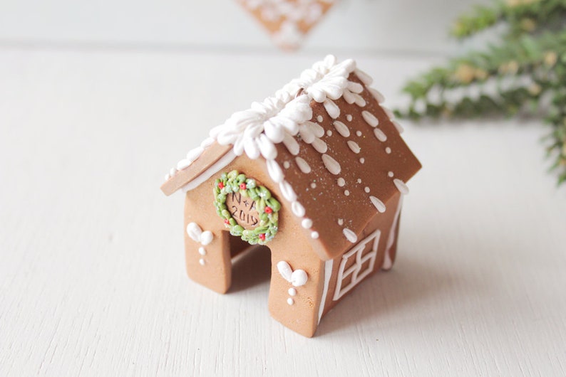 Gingerbread House Ornament personalised 1st Christmas ornament first Christmas Mr and Mrs, newlyweds, housewarming gift, new home image 6