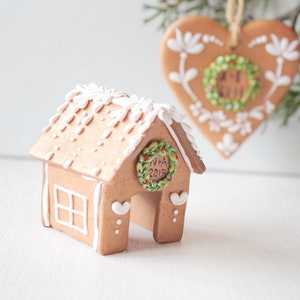 Gingerbread House Ornament personalised 1st Christmas ornament first Christmas Mr and Mrs, newlyweds, housewarming gift, new home image 4