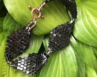 Black Diamond Weave Bracelet