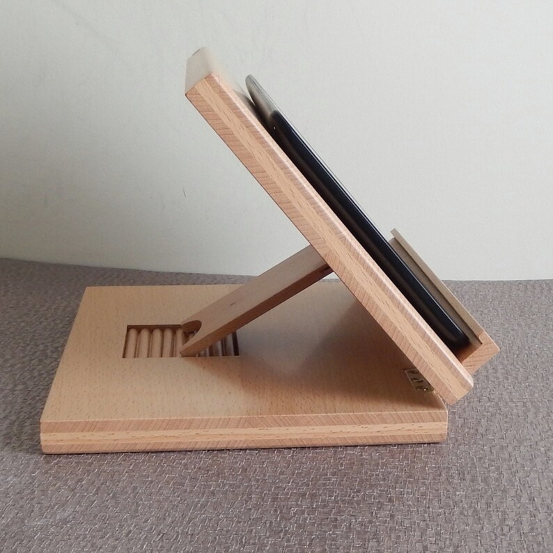 Lap Desk Beech Lap Stand Adjustable Tablet Stand Kindle Etsy