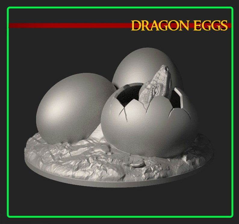 Dragon Egg 3d printed miniatures 28mm Fat Dragon Dungeons and Dragons Pathfinder D/&D