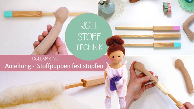 Dollmaking: Roll Stopf Technik & E-Book mit Video Bild 9