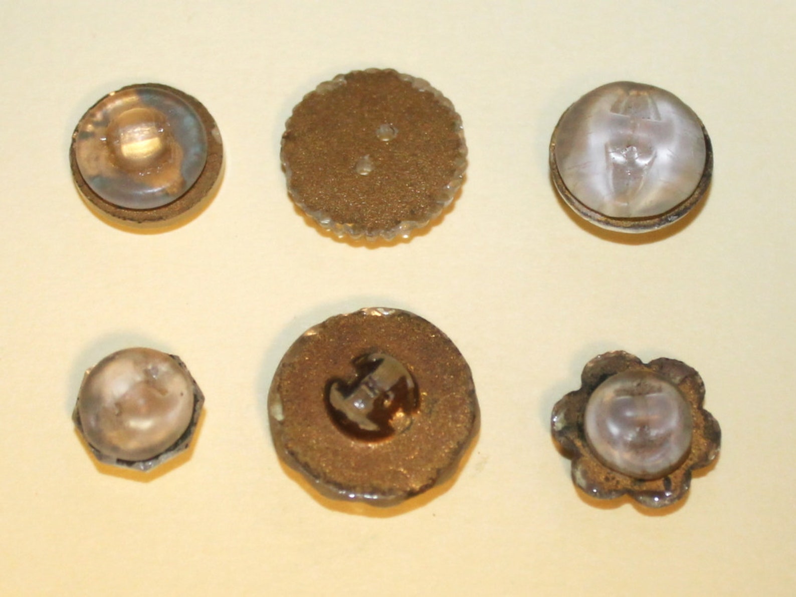 Antique Mirror Buttons Glass Mirror Buttons Fun Mixed Lot Etsy