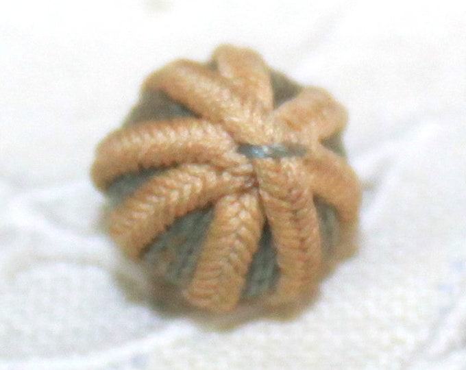 Antique Fabric Button - Cord Bound Button - 5/8