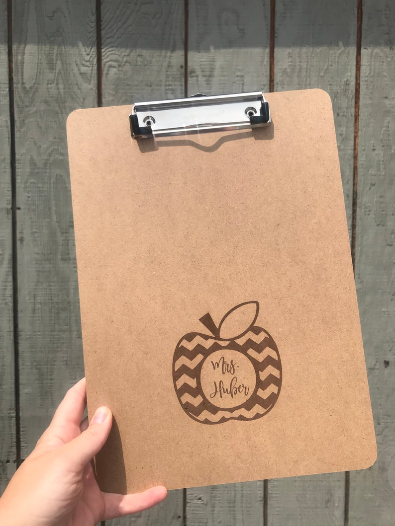 Personalized Wood Clipboard. Laser Engraved Teacher and Coach Etsy