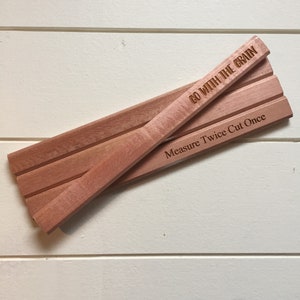 Laser Engraved Wood Carpenters , Plumbers Pencils, fathers Day, Christmas gift, business image 5