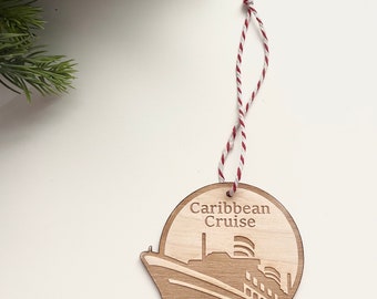 Wooden Ornaments, cruise ship, disney cruise gifts, Christmas ornament, The Boat, Fish Extender Gift