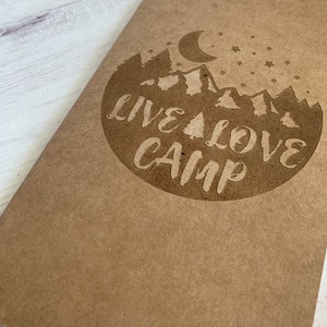 Personalized laser engraved Kraft journal notebooks