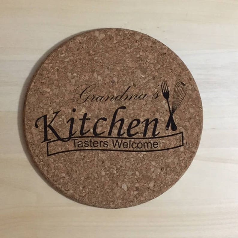 Custom Cork Trivet Personalized Hot Pad Laser Etsy
