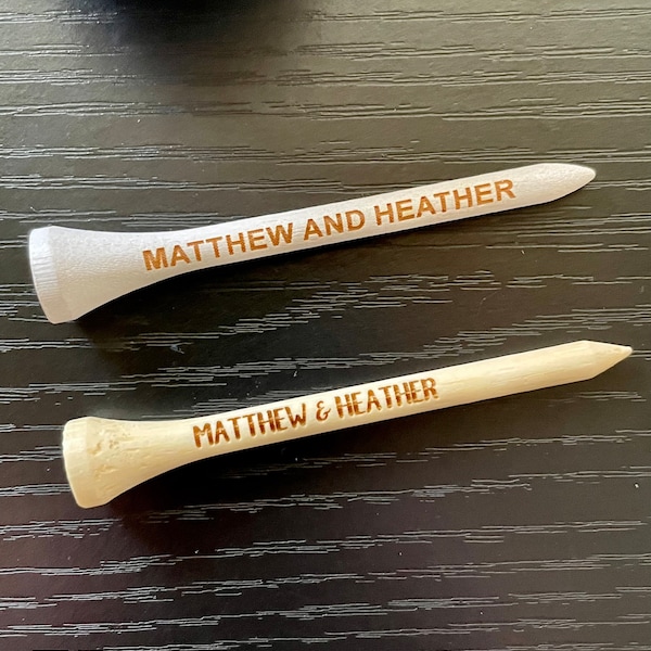 Personalized Golf Tees Laser engraved, Golf tournament, custom tees for Dad, groomsman, wedding, school, team,  golf gift