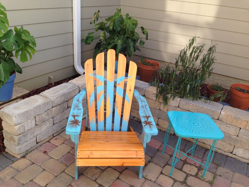 Download Hand painted adirondack. Cedar wood w/ teak color stain. Two | Etsy