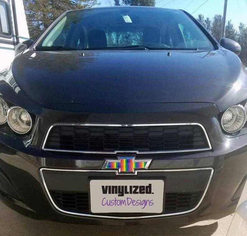 all car emblems work Rainbow vinyl decal car emblem LGBT Gay Rights Equality queer trans Pride