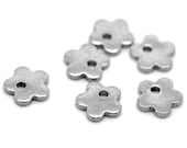 50 Small Tiny Stainless Steel Flower Petal Charms Jewelry Findings Wholesale Craft Supplies Ships from USA -19130