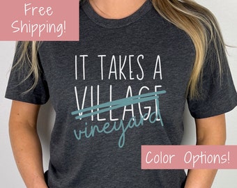 Funny Wine Label, Bubble-free Stickers, Parenting It Takes A Vineyard