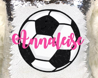 personalized soccer pillow