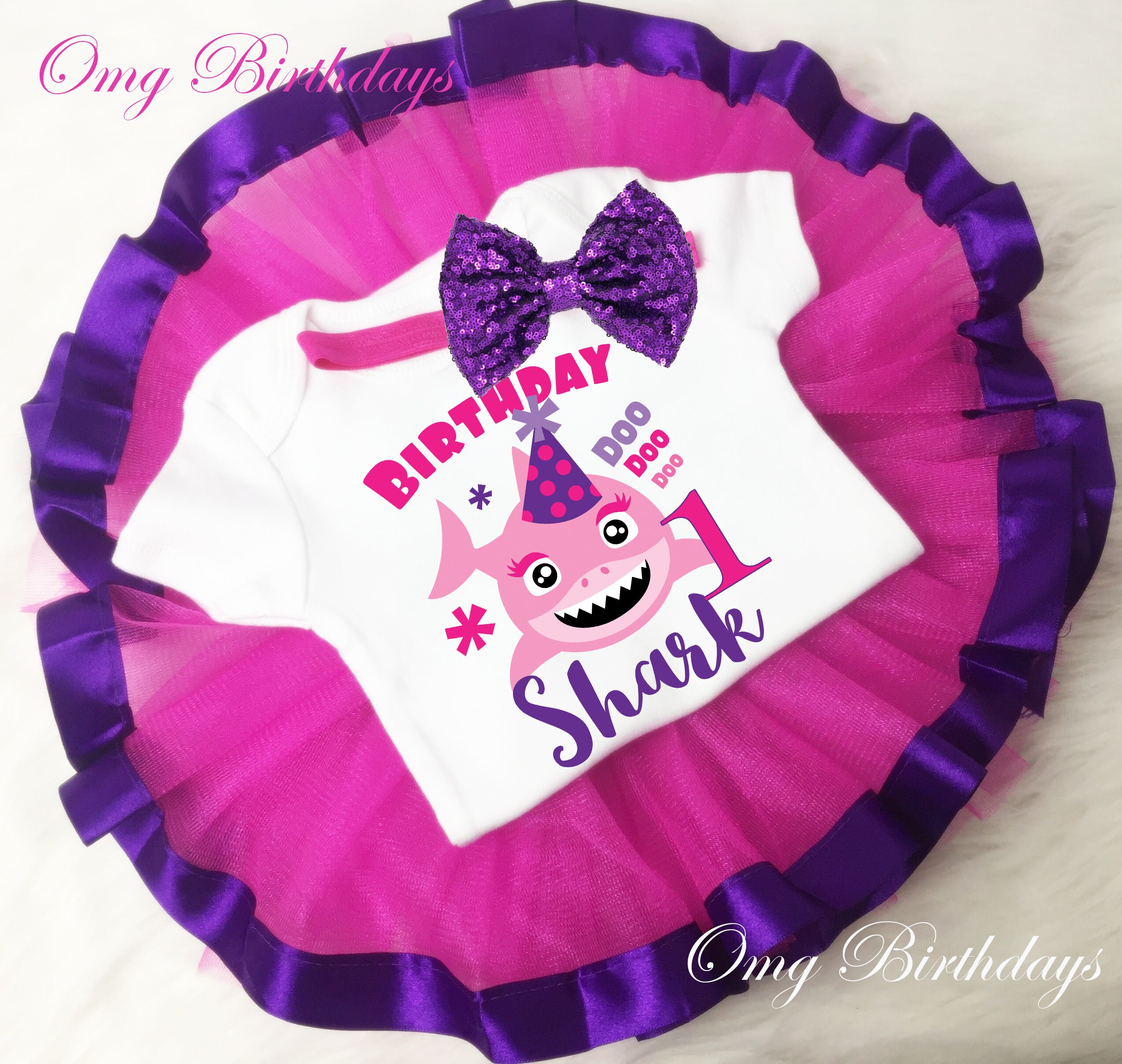 baby shark 1st birthday outfit girl