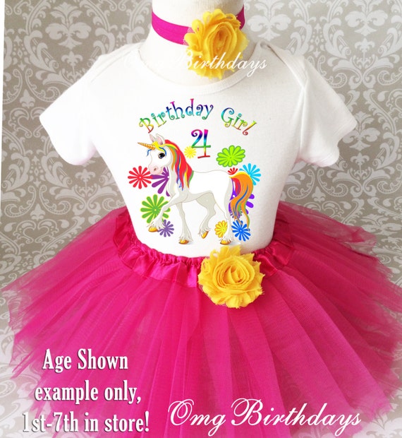 Minnie Mouse Hot PInk Tutu Shirt Headband 4th Fourth Birthday Outfit