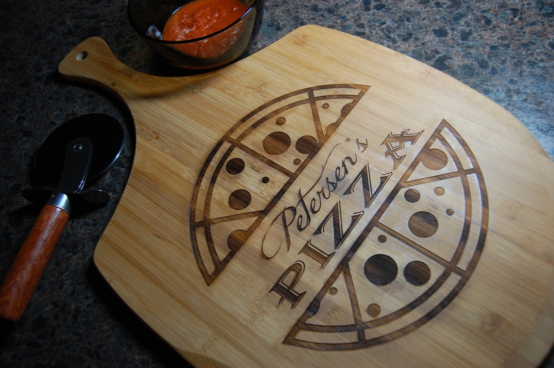 Personalized pizza board personalized engraved pizza peel Etsy