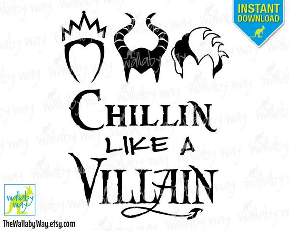 Download Chilling' Like a Villain Disney Halloween Printable Iron ...