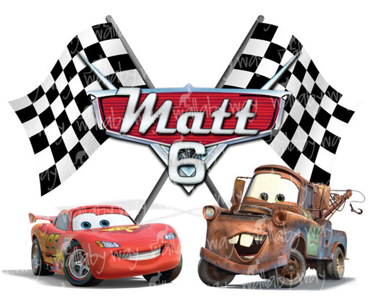 3/"-10.5/" Disney cars lightening mcqueen heat transfer iron on character