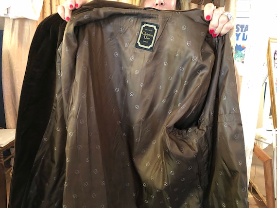 Men’s Christian Dior Brown Velvet Jacket with larg