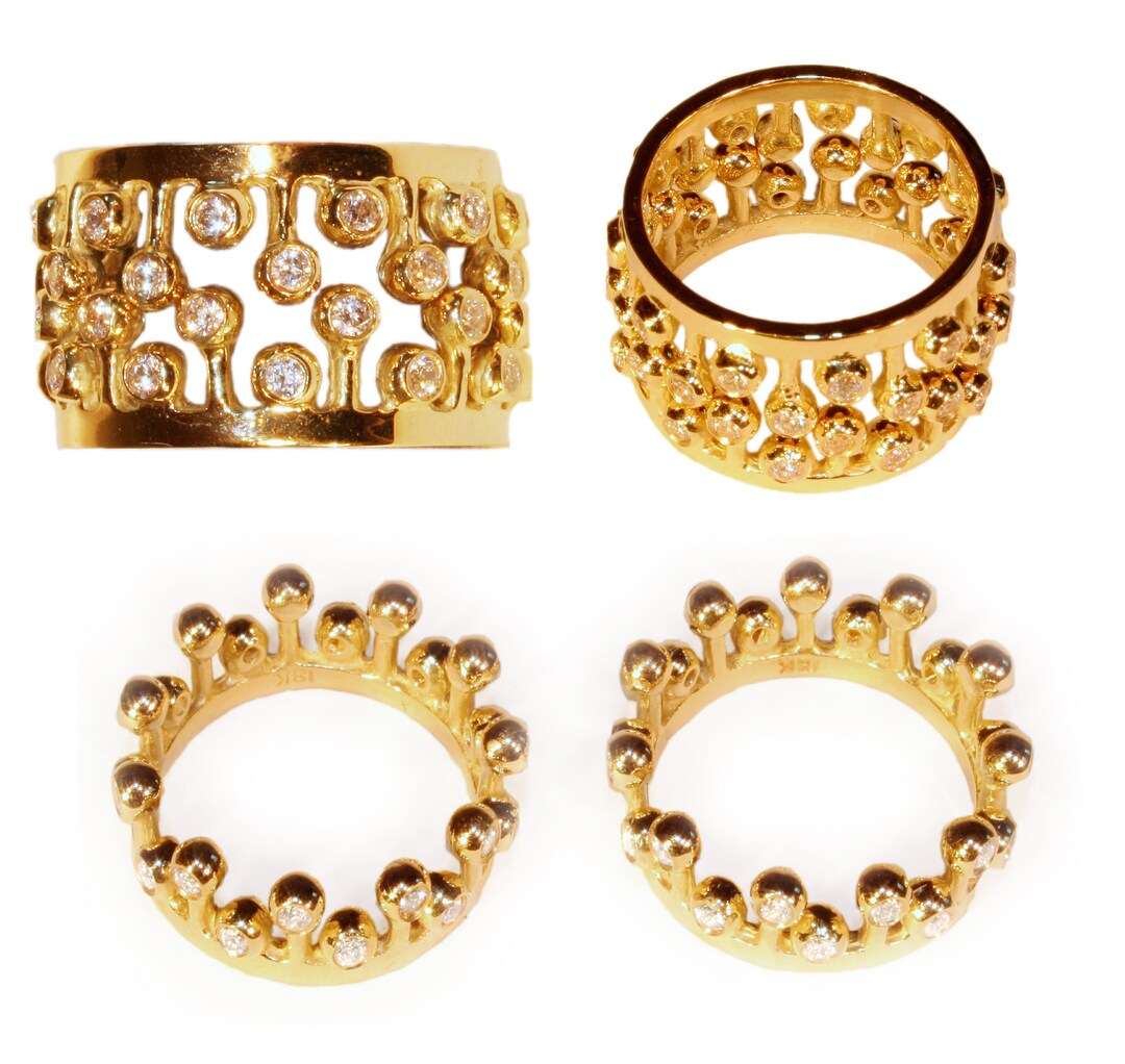 2 Part Rings Crown Ring-2 Parts- Inter-changeable, Interchangeable, Mix-and-match ...