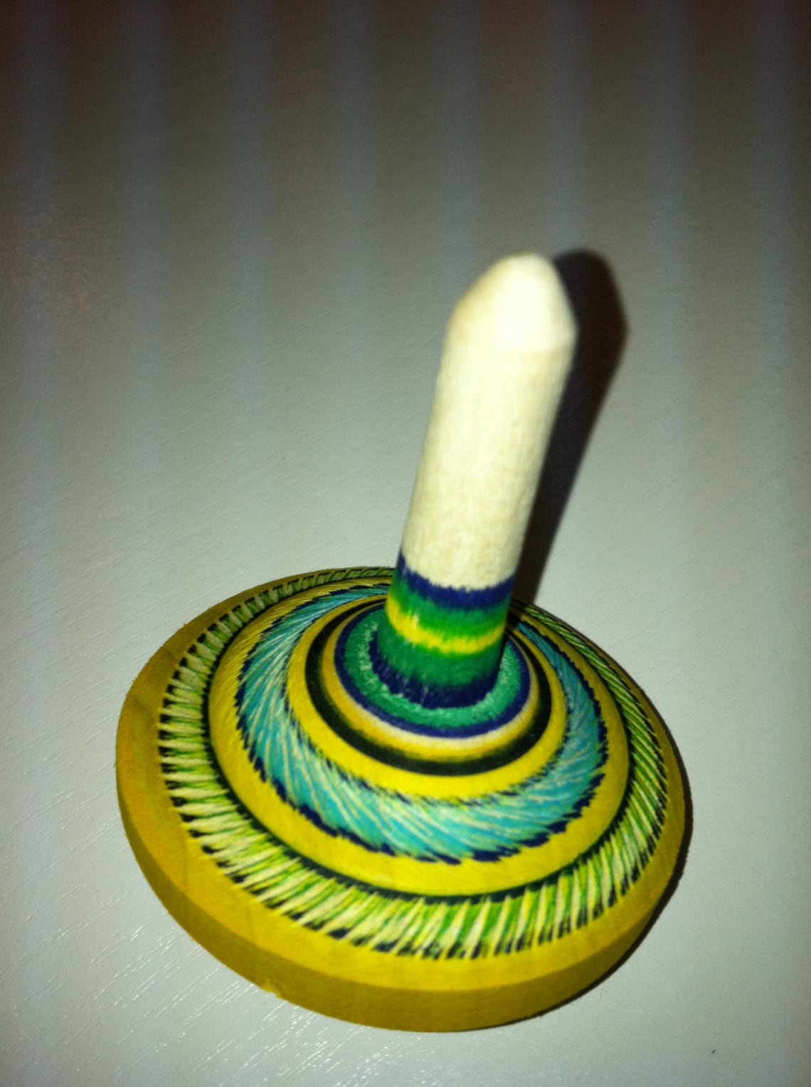 Handmade Wooden Spinning Tops Colorful Fun Toys Etsy