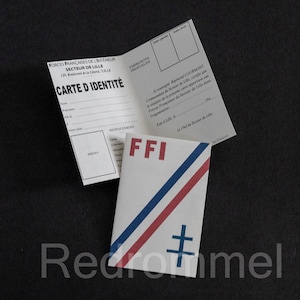 WW2 Gratis Franse Infanterie ID-kaart